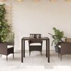 vidaXL Garden Table Set of 4 Brown PE Rattan Medium Durable