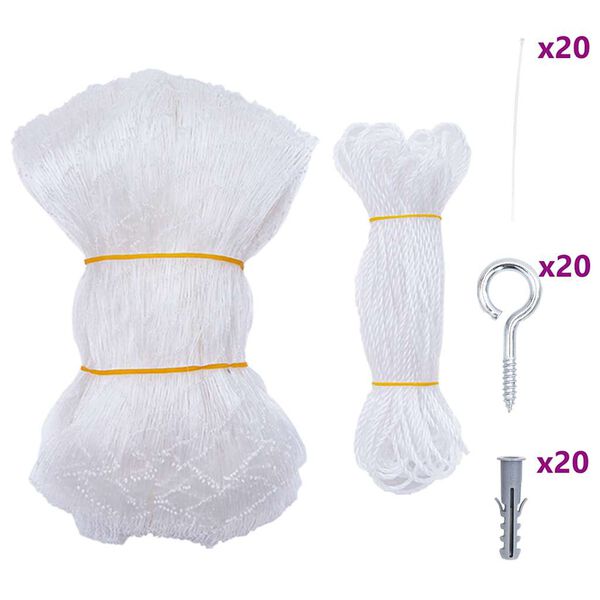 vidaXL Cat Net Transparent Nylon 9.8 feet by 6.6 feet Durable Cat Net