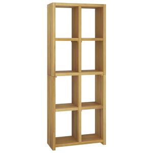 vidaXL Book Cabinet Natural Teak Solid Teak Wood Tall Book Cabinet