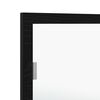vidaXL LED Bathroom Mirror Black Oak 39.37 x 3.35 x 14.57 in Glass