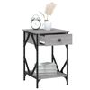vidaXL Bedside Cabinet Grey Sonoma Engineered wood, Iron Medium