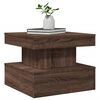 vidaXL Coffee Table Brown Oak Engineered Wood 19.7x19.7x15.7 in