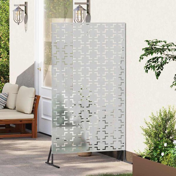 vidaXL Privacy Screen Grey 39.37 x 19.69 x 70.87 in Steel