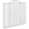 vidaXL Gabion Basket Set of 11 Silver Galvanized iron Large Durable