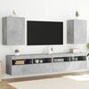 vidaXL TV Wall Cabinet Set of 2 Concrete grey Engineered wood Standard
