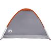 vidaXL Camping Tent Dome 4-Person Grey and Orange Waterproof