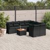 vidaXL Garden Sofa Set Black and Brown