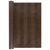 vidaXL Balcony Screen Brown and Black 118.1x31.5" Poly Rattan