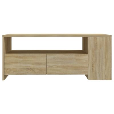 vidaXL Coffee Table Sonoma Oak 40.2"x21.7"x16.5" Engineered Wood