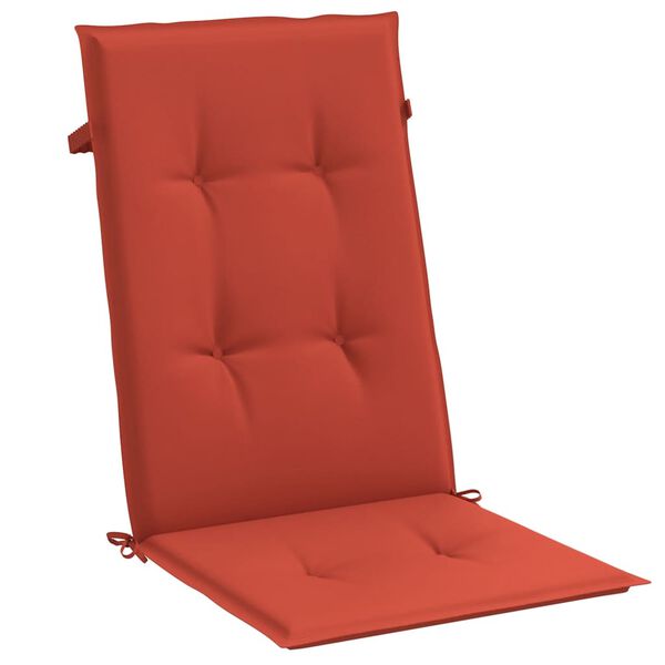 vidaXL Highback Chair Cushion Set of 6 Melange red 100% polyester