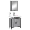 vidaXL Bathroom Furniture Set Gray Sonoma Engineered Wood Medium
