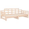 vidaXL Day Bed Natural Wood Solid pine wood Fits 31.5 x 79 in mattress