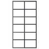 vidaXL Sliding Door ESG Glass and Aluminum 40.2"x80.7" Black