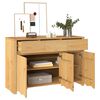 vidaXL Sideboard Drammen Oak 44.88 x 16.93 x 29.72 in Solid Pine wood