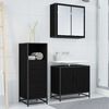vidaXL Bathroom Furniture Set Black Oak 13.78 x 14.76 x 39.37 in