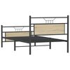 vidaXL Bed Frame Sonoma oak Engineered wood and steel 39.4 x 78.7 in