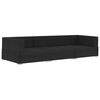 vidaXL Sofa Set Black PE rattan, Powder-coated steel, Polyester