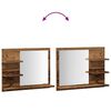 vidaXL Bathroom Mirror Cabinet Old wood Engineered wood, glass