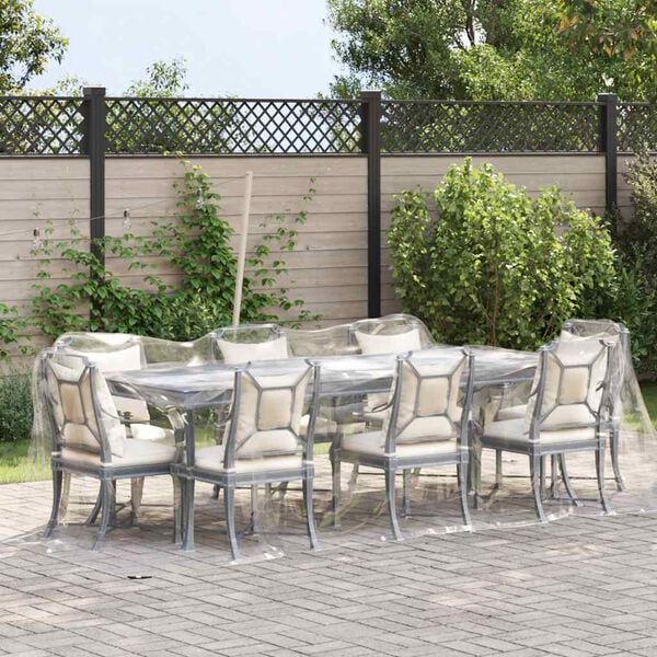 vidaXL Clear Tarpaulin with Eyelets 6.6x19.7' PVC