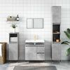 vidaXL Bathroom Cabinet Concrete Gray Engineered Wood, Iron Compact