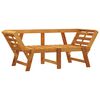 vidaXL Garden Bench Taupe Solid acacia wood, 100% polyester Large