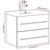 vidaXL Bathroom Sink Cabinet High gloss white Engineered wood, Ceramic