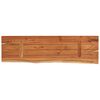 vidaXL Wall Shelf Natural Solid Acacia wood 16x8 Decorative Inlays