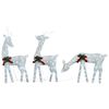vidaXL Christmas Reindeer Set of 6 White Fabric