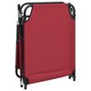 vidaXL Sun Lounger Red Oxford Fabric Standard Foldable