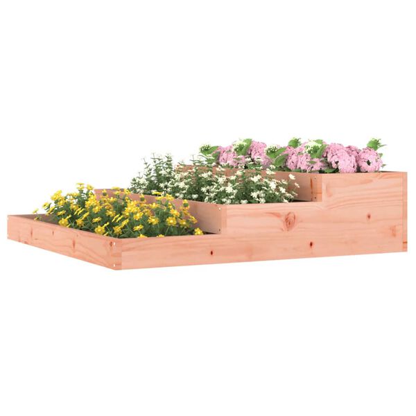 vidaXL Planter Natural wood color Solid Douglas wood (untreated) Medium