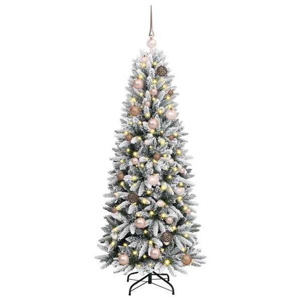 vidaXL Artificial Christmas Tree with 150 LEDs White 59.06 in