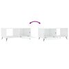 vidaXL Coffee Table High gloss white Engineered wood, iron Coffee Table