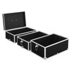 vidaXL Make-up Case 14.6"x9.4"x15.7" Black Aluminum