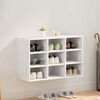 vidaXL Shoe Cabinet White 30.51 x 11.81 x 20.08 in Engineered Wood