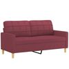 vidaXL Sofa Set Wine Red Polyester, Metal, Textilene, Plywood Sofa Set
