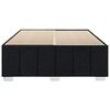 vidaXL Bed Frame Black Polyester, plywood, engineered wood, solid pine wood
