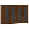 vidaXL Wall Mounted Cabinet Set of 2 Brown oak