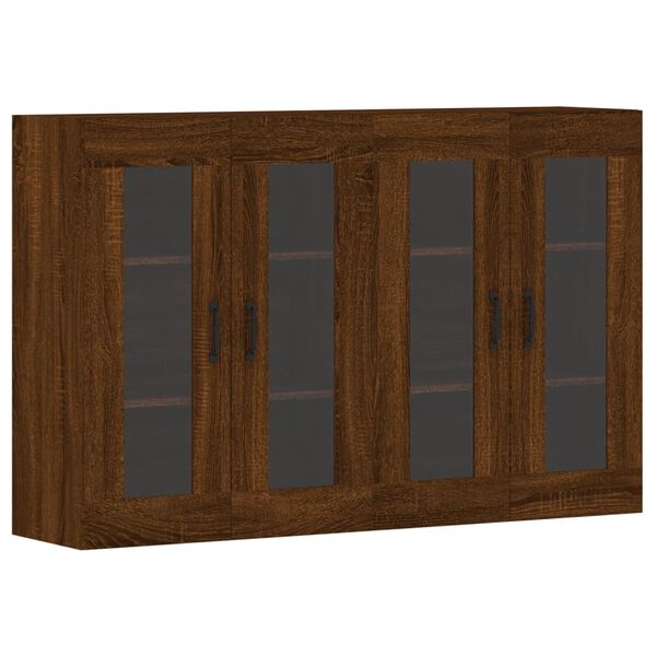 vidaXL Wall Mounted Cabinet Set of 2 Brown oak