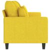 vidaXL 3-seater Sofa Light Yellow 100% Polyester, Metal, Textilene