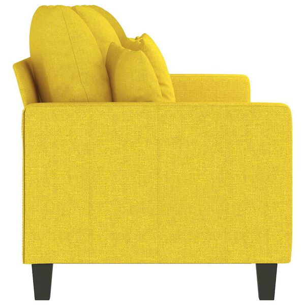 vidaXL 3-seater Sofa Light Yellow 100% Polyester, Metal, Textilene