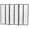 vidaXL Folding 6-Panel Room Divider Japanese Style 94.5"x66.9" Black