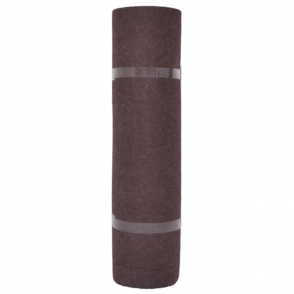 vidaXL Exhibition Carpet Brown Polyester 3.9 x 32.8 ft