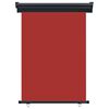 vidaXL Balcony Side Awning Red Steel 49.2 in x 98.4 in Retractable