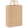 vidaXL Paper Bags 250 pcs with Handles Brown 26x12x35 cm