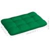 vidaXL Sofa Cushion Set of 7 Green Polyester 47.2 x 31.5 x 3.9 in