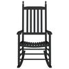 vidaXL Rocking Chair Black Solid Poplar wood Standard Ergonomic