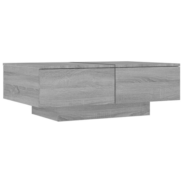 vidaXL Coffee Table Grey Sonoma Engineered Wood 35.4 x 23.6 in Storage