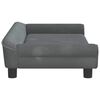 vidaXL Dog Bed Dark Grey 100x50 x 8.3 " Velvet