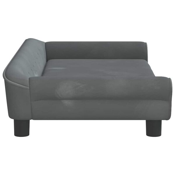 vidaXL Dog Bed Dark Grey 100x50 x 8.3 " Velvet