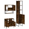 vidaXL Bathroom Furniture Set Smoked Oak Engineered Wood Medium